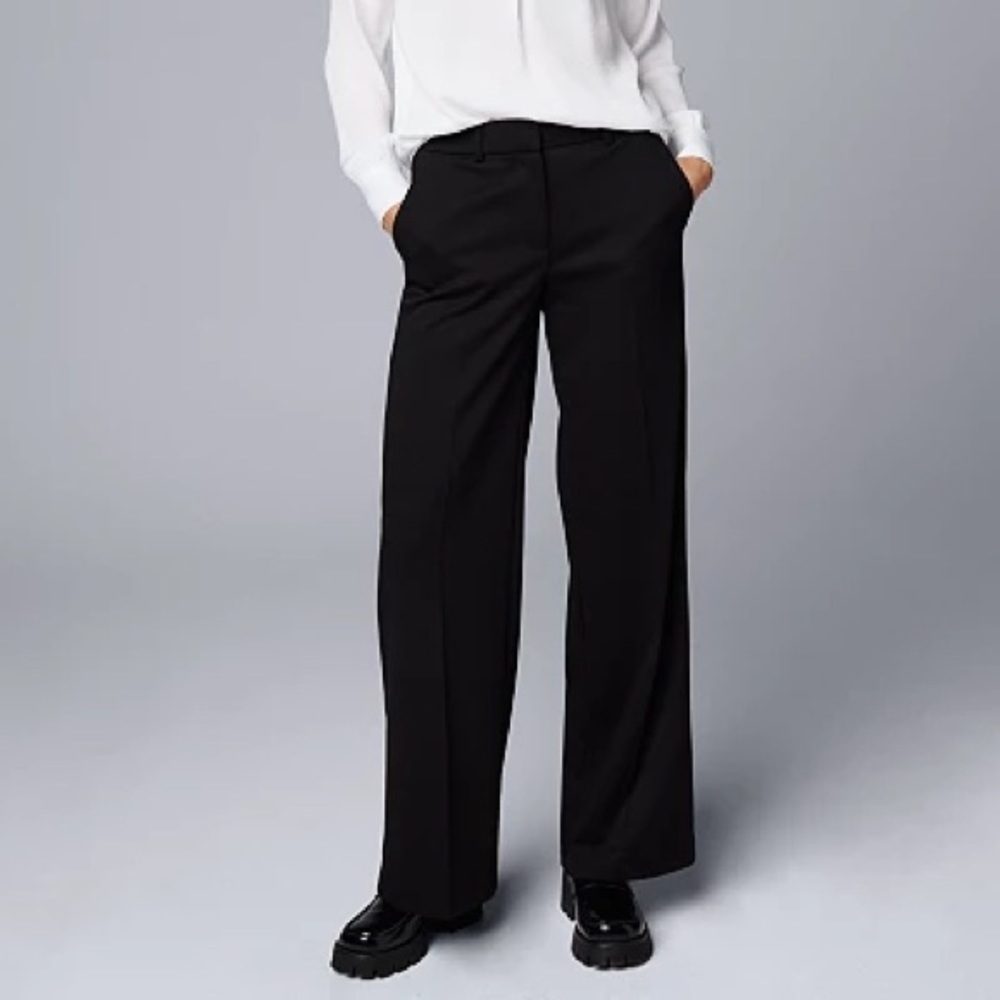 Women's Simply Vera Vera Wang High-Rise Wide Leg Trouser